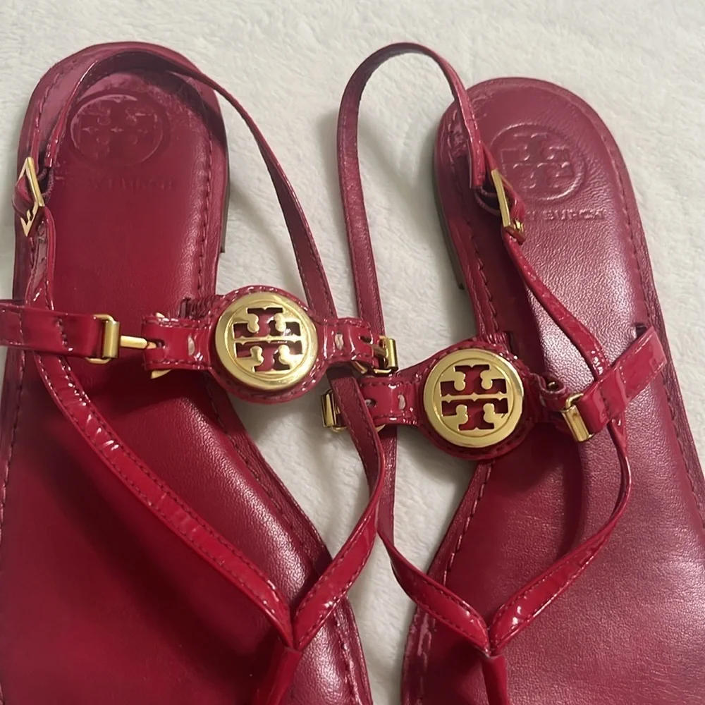 Tory Burch Cherry Red Sandals - Picture 3 of 9